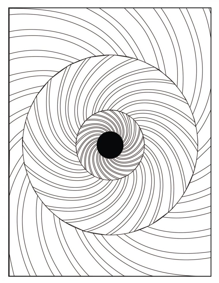 optical illusion geometric coloring pages