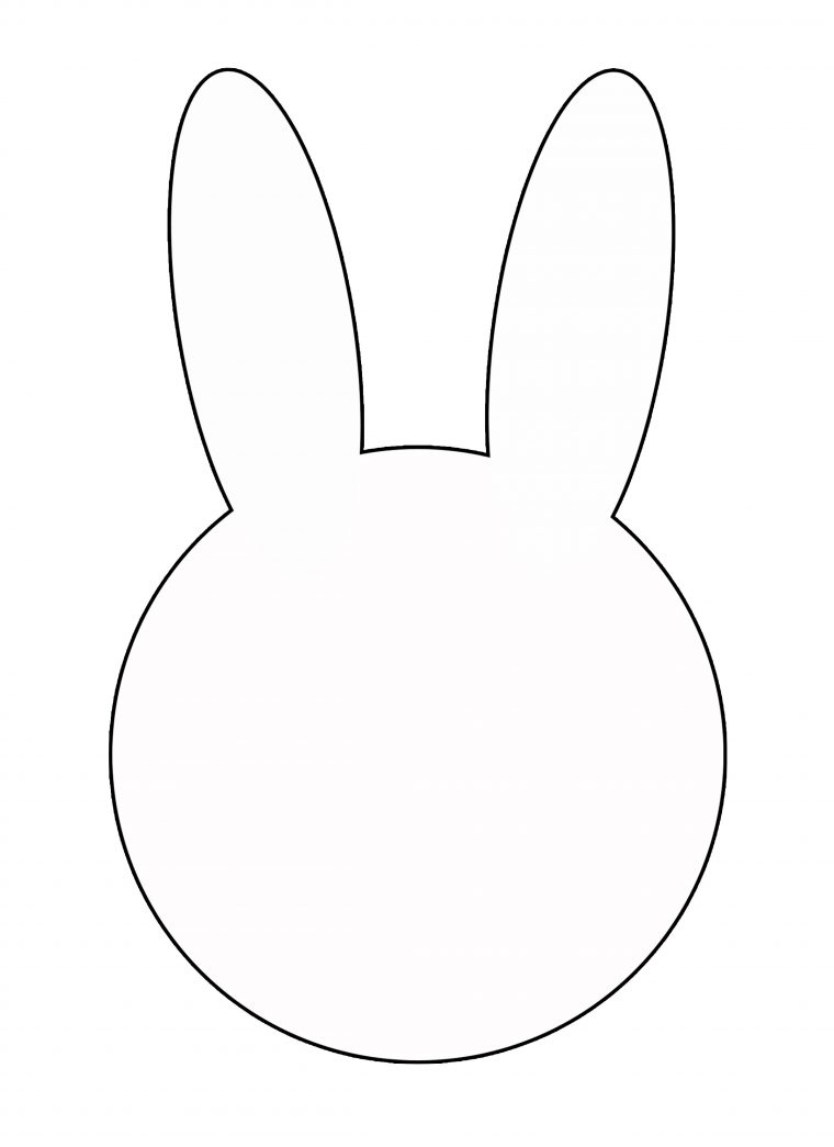bunny head coloring page