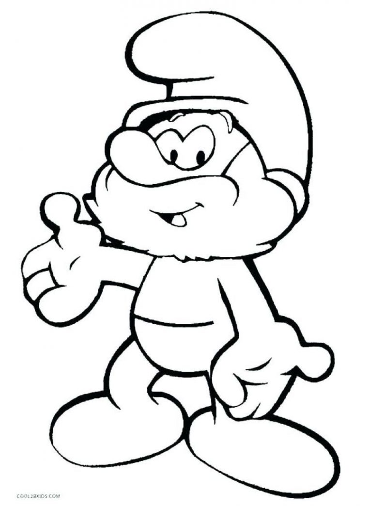 smurfs coloring page