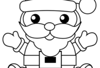 easy santa coloring page easy santa coloring page