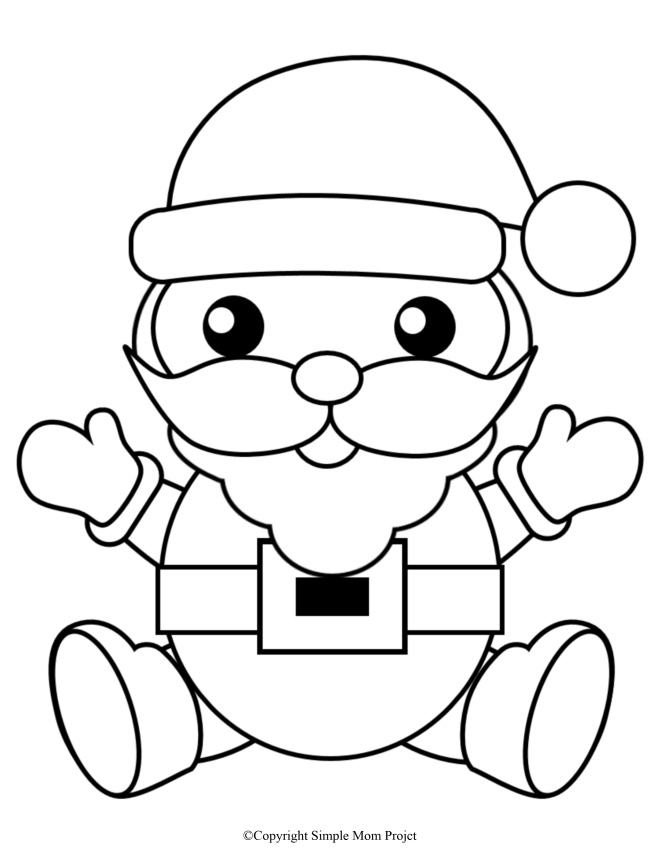 Free Printable Christmas Coloring Sheets for Kids and Adults - Simple