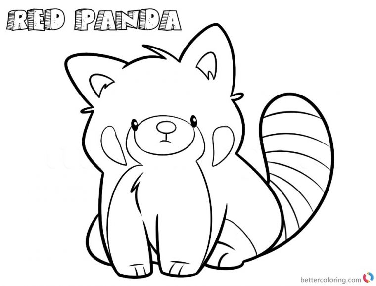 red panda disney coloring page