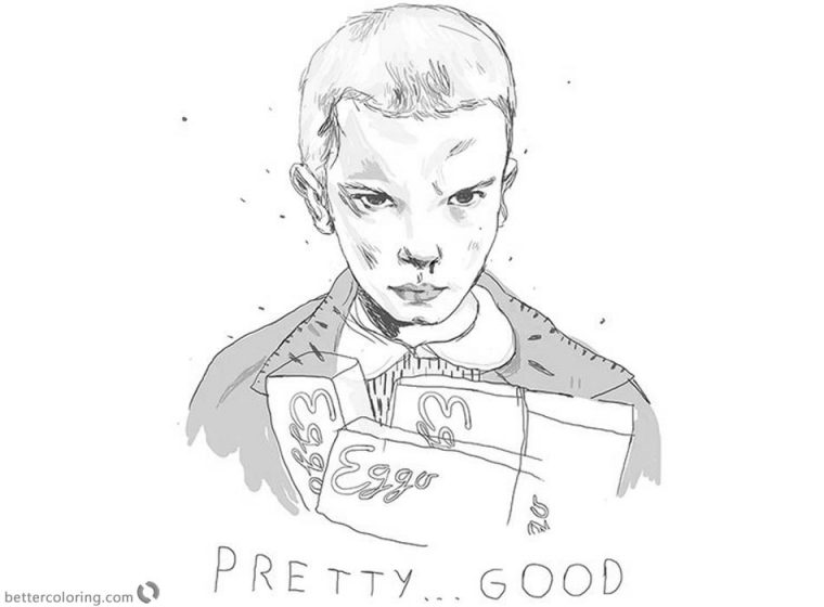 eleven stranger things coloring page eleven stranger things coloring page