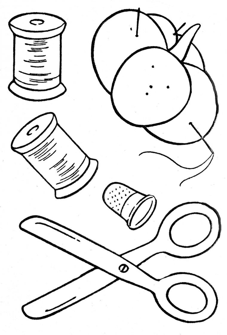sewing coloring pages sewing coloring pages