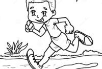 running coloring page
