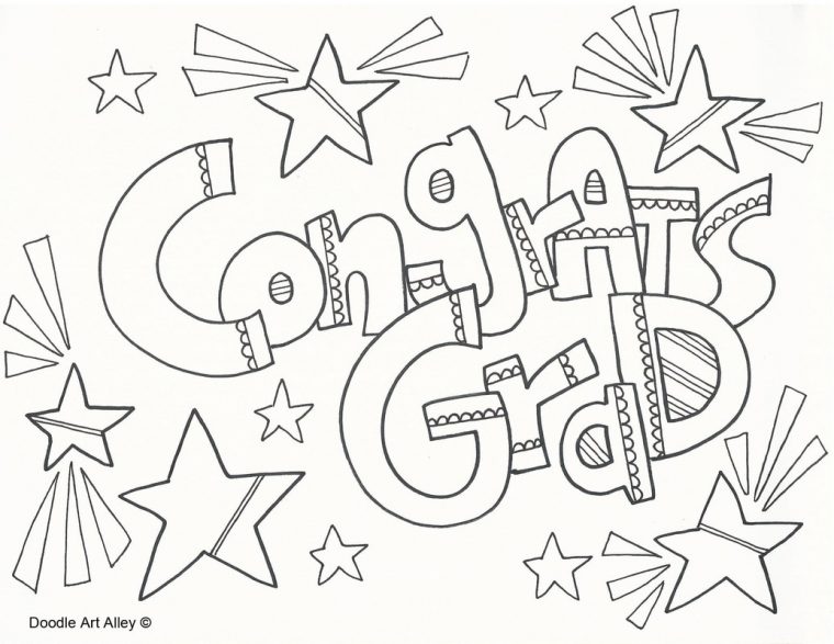 happy graduation coloring pages