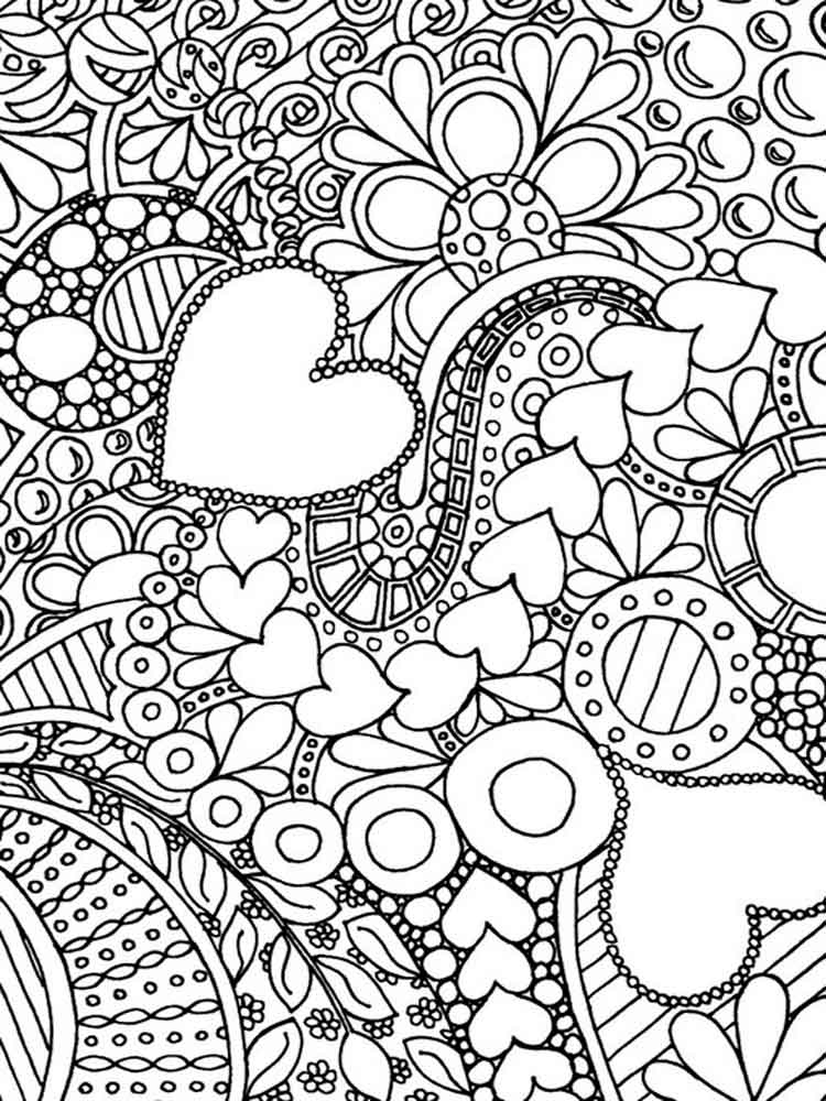 hard coloring pages to print