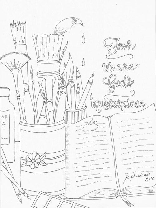 ephesians 2 10 coloring page