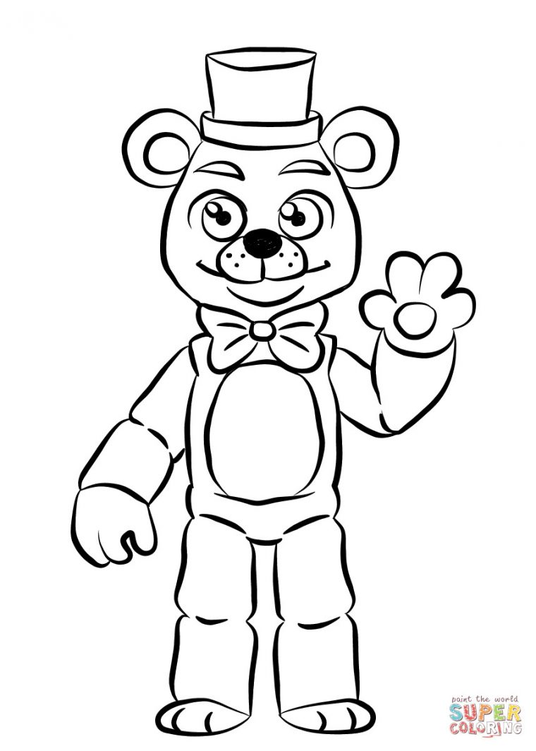 golden freddy coloring page golden freddy coloring page