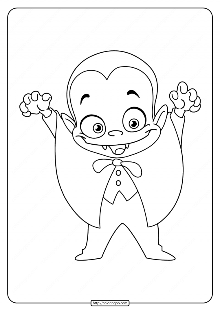 free vampire coloring pages
