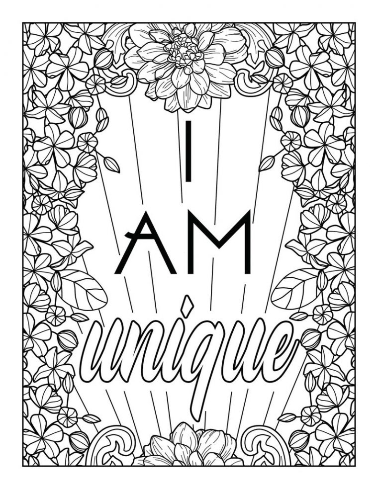 affirmation coloring page affirmation coloring page