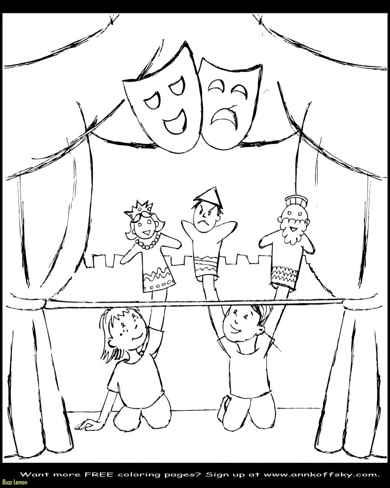 puppet coloring page puppet coloring page