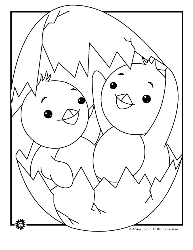 easter chicken coloring pages