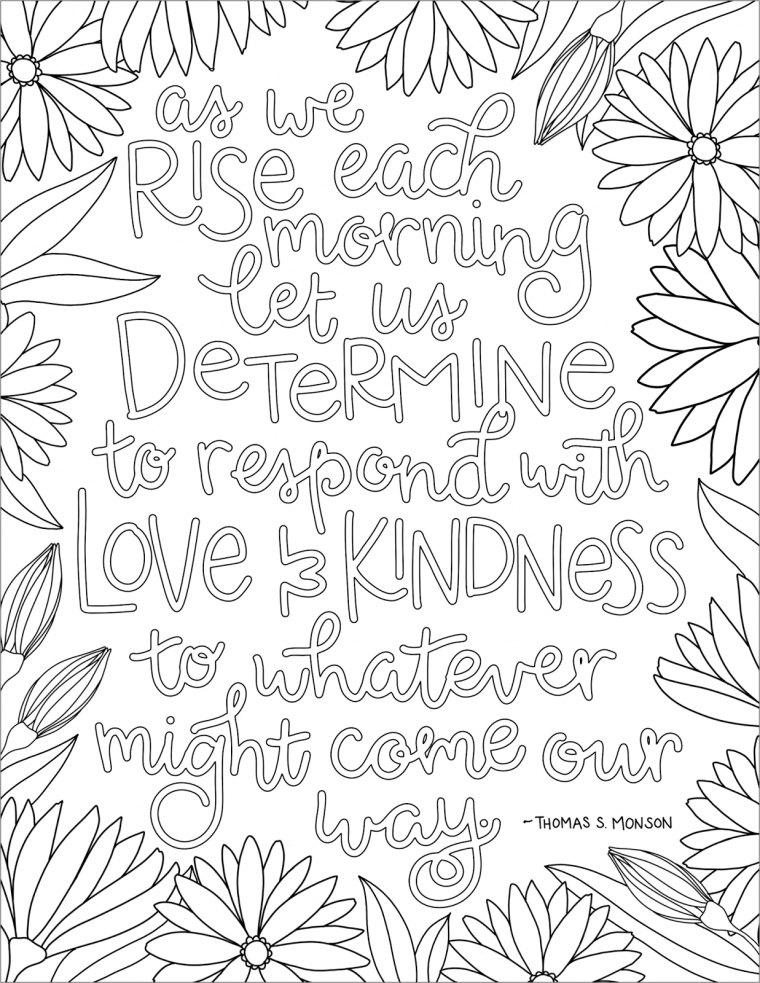 kindness coloring pages pdf free