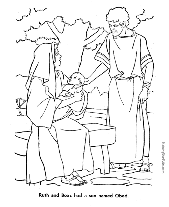 ruth and boaz coloring page