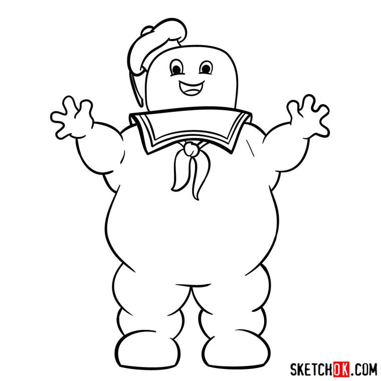 marshmallow man ghostbusters coloring pages