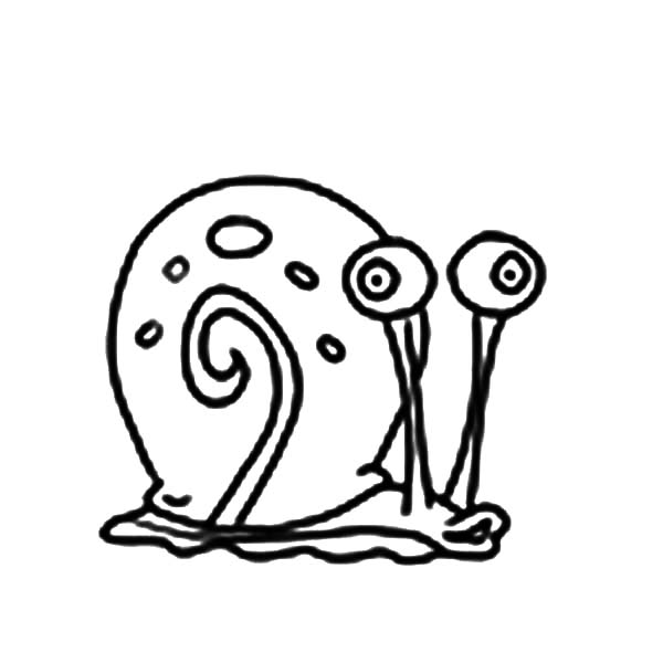 gary the snail coloring page