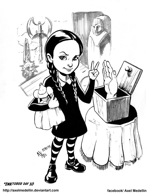 the addams family coloring pages