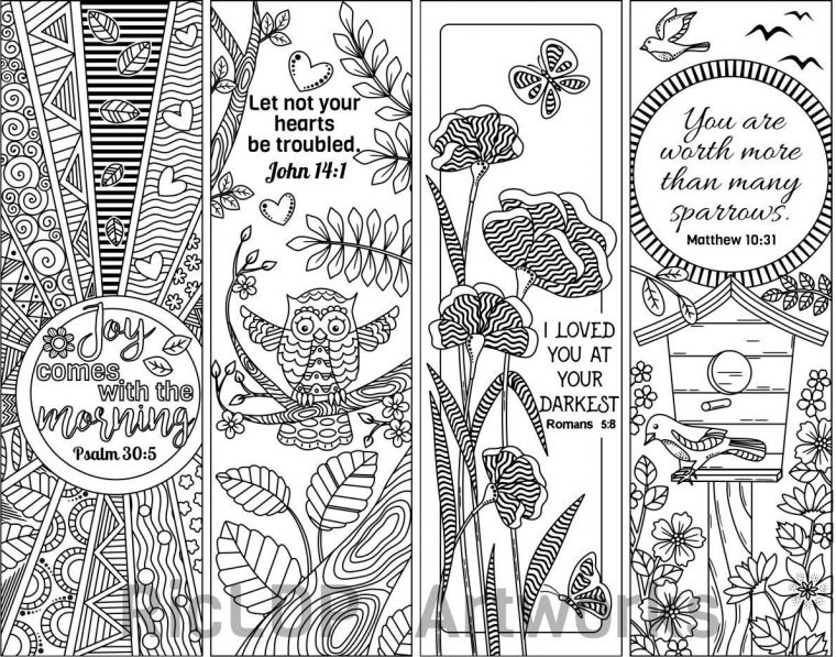 bookmarks coloring pages