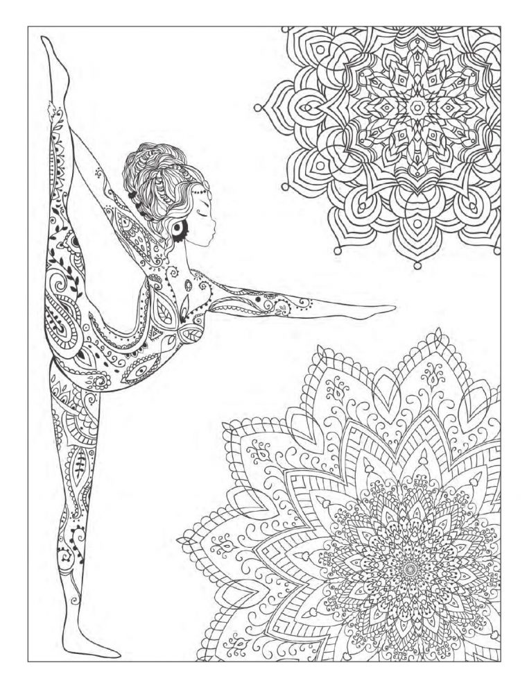 yoga coloring page