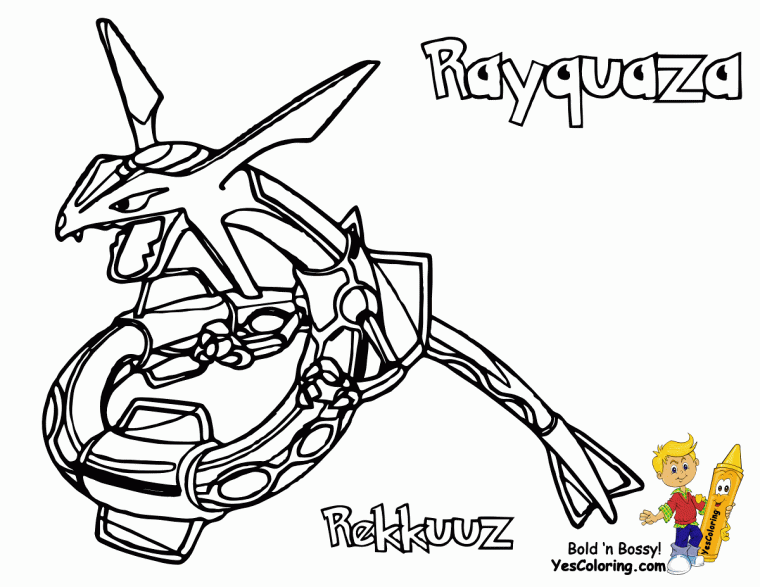 rayquaza pokemon coloring page