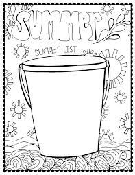 summer bucket list coloring page