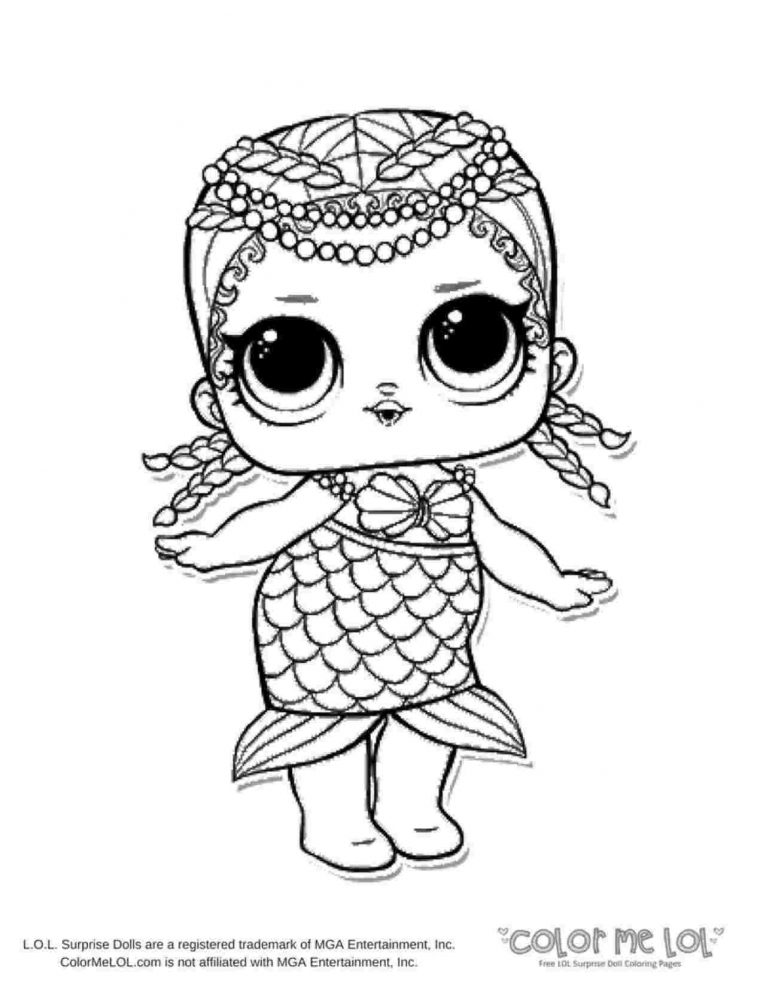 kitty mermaid coloring pages
