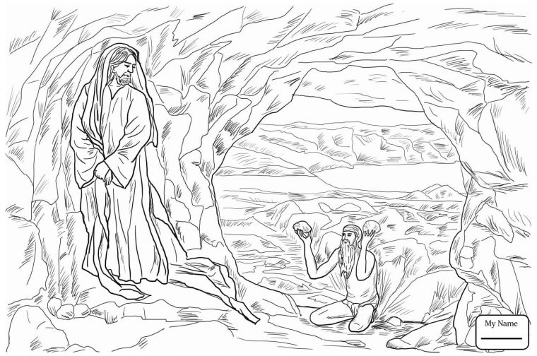 temptation of jesus coloring page