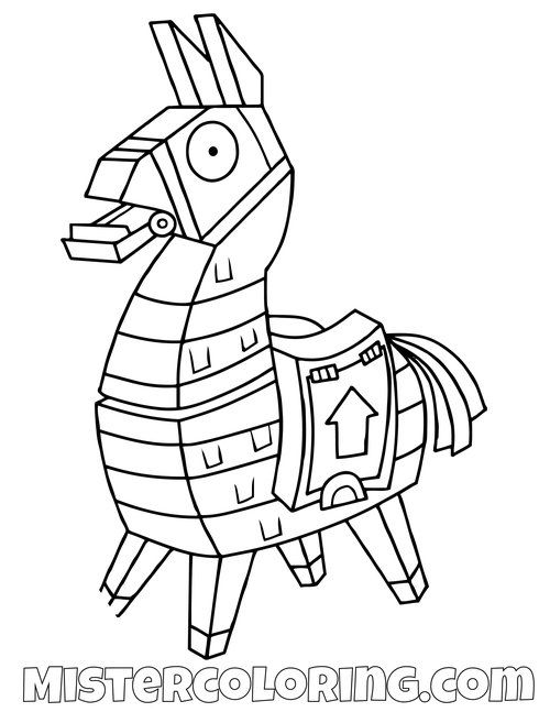 fortnite llama coloring pages