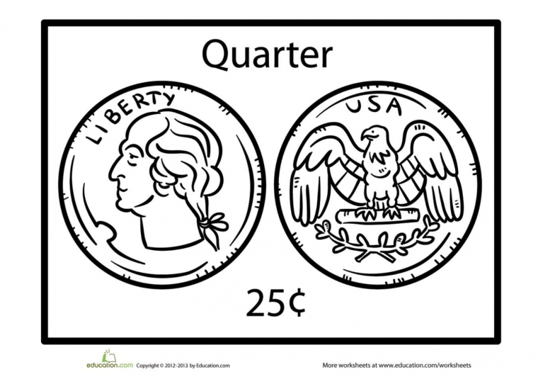 quarter coloring page