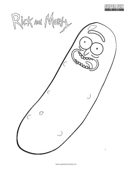 pickle rick coloring page