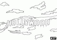 hollywood coloring pages