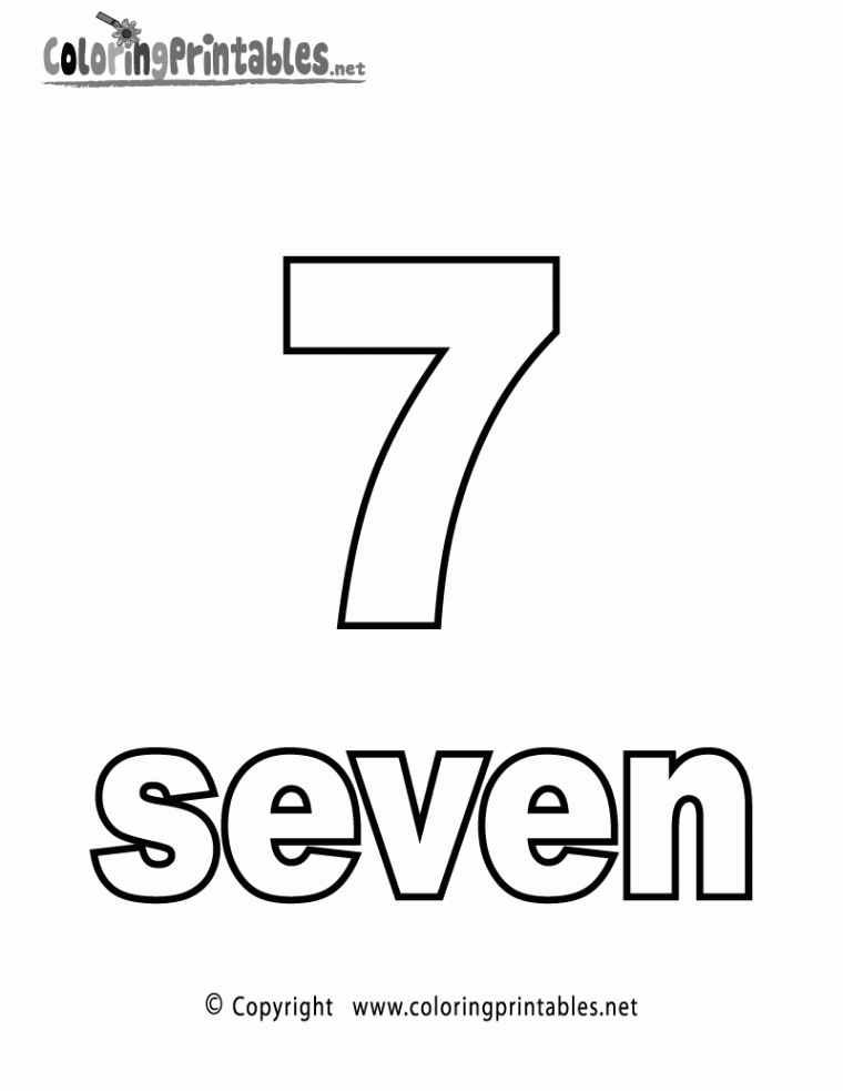 number 7 coloring pages