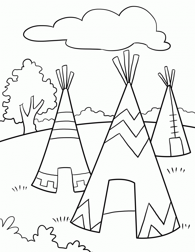 printable native american coloring pages