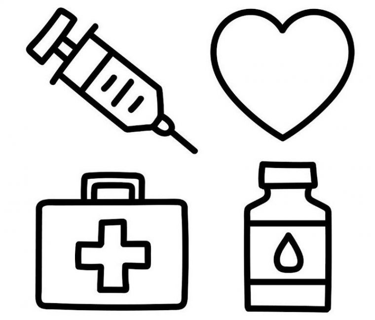 printable doctor tools coloring pages