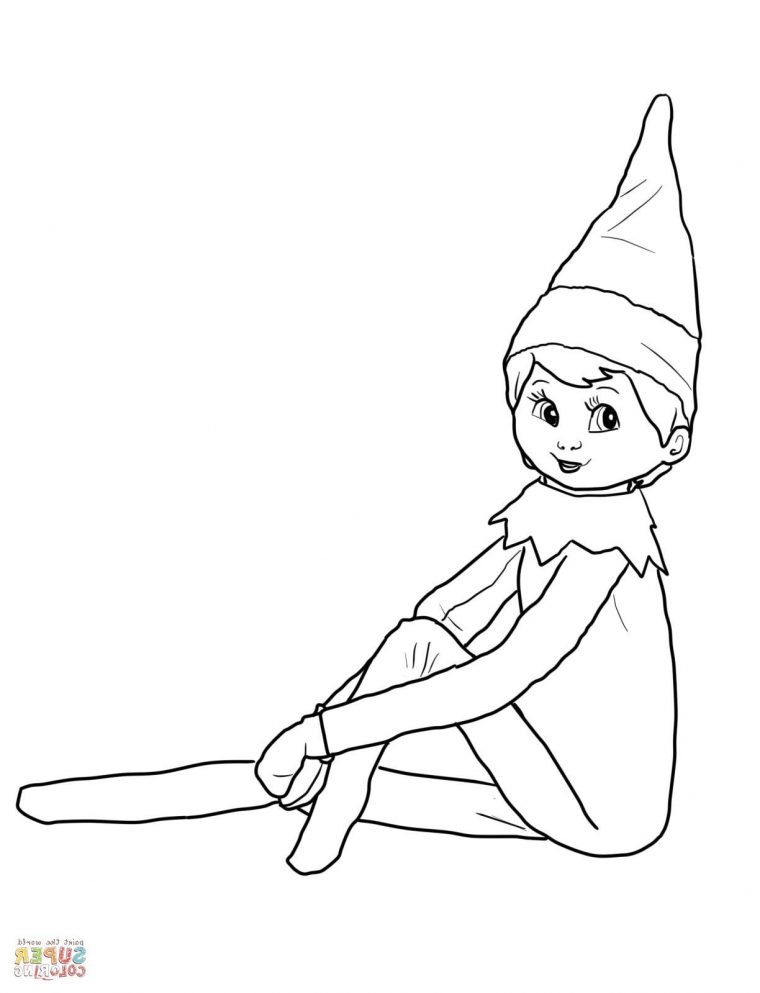 elf on the shelf coloring pages pdf
