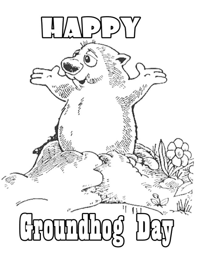 groundhog coloring page free