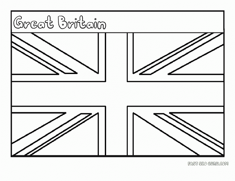 england flag coloring page