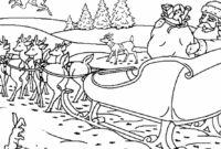 santa reindeer coloring pages