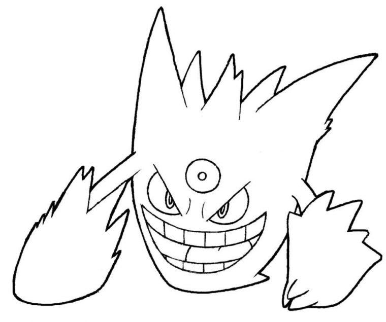 gengar pokemon coloring page gengar pokemon coloring page