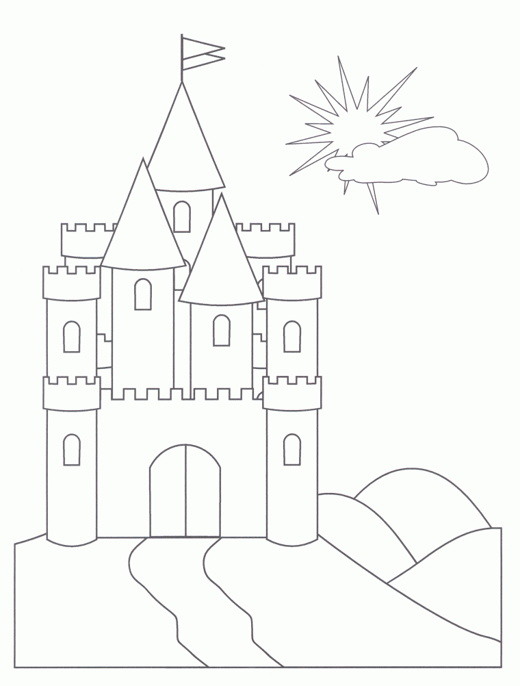 coloring pages of a castle