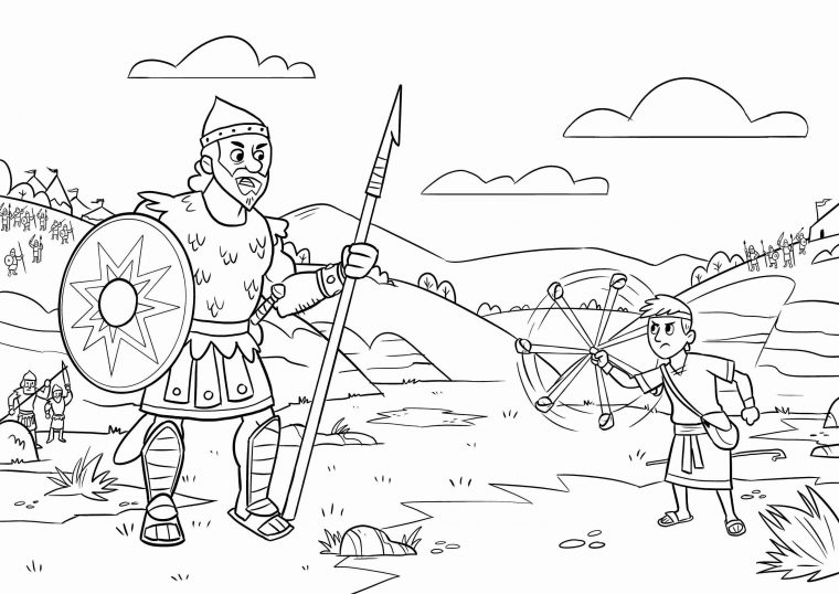 david and goliath coloring pages printable