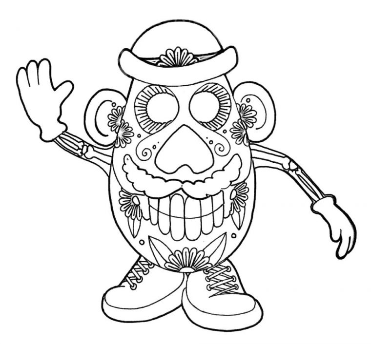 day of the dead coloring pages already colored