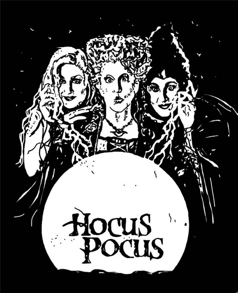 free hocus pocus coloring pages