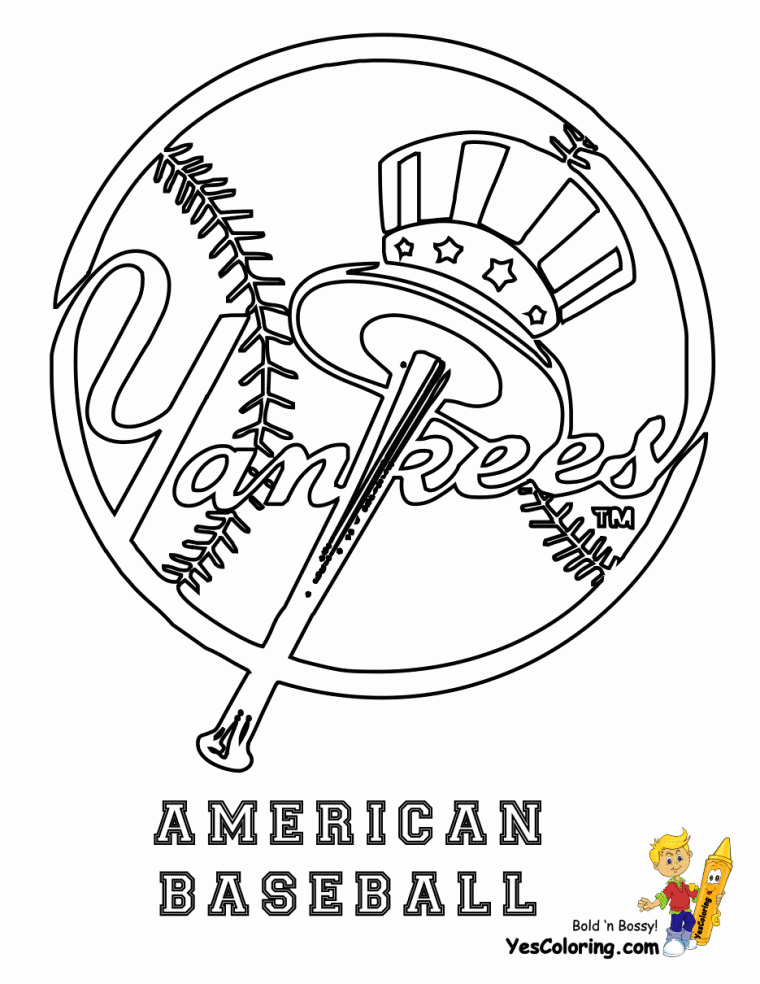new york yankees coloring pages