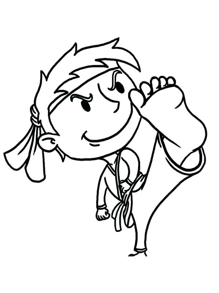 karate coloring page