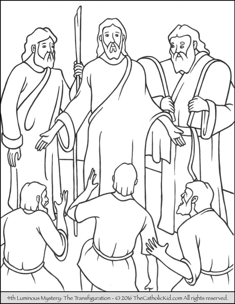 transfiguration coloring page