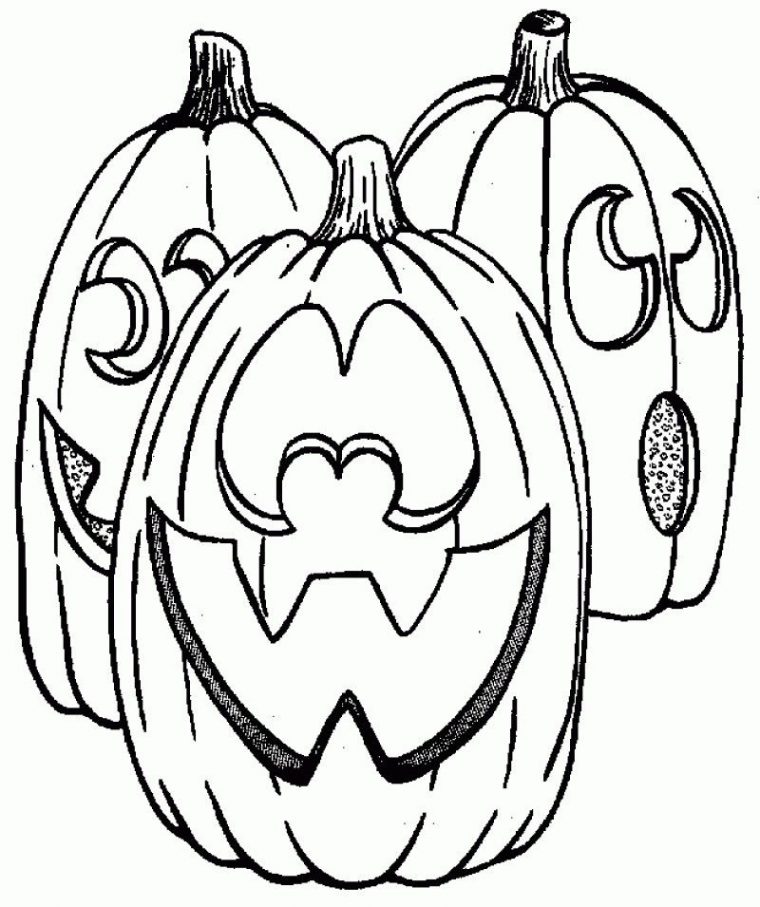 spooky pumpkin coloring page