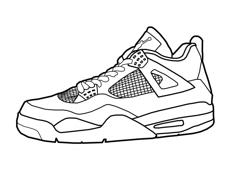jordan shoes coloring pages printable