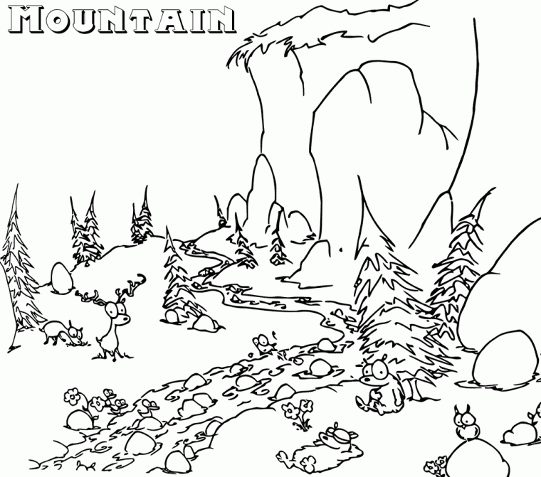 moutain coloring pages